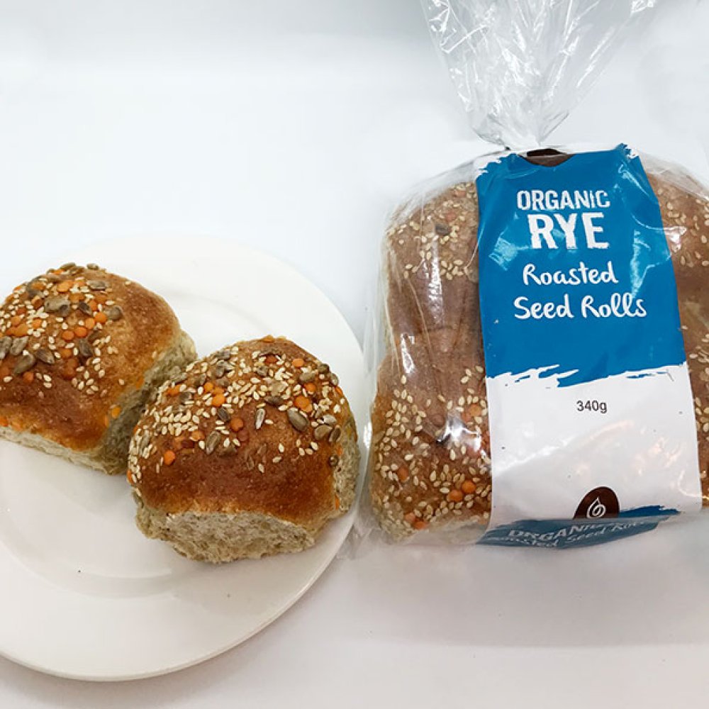 Ancient Grains Organic Rye Roasted Seed Rolls 4 pack (340g)