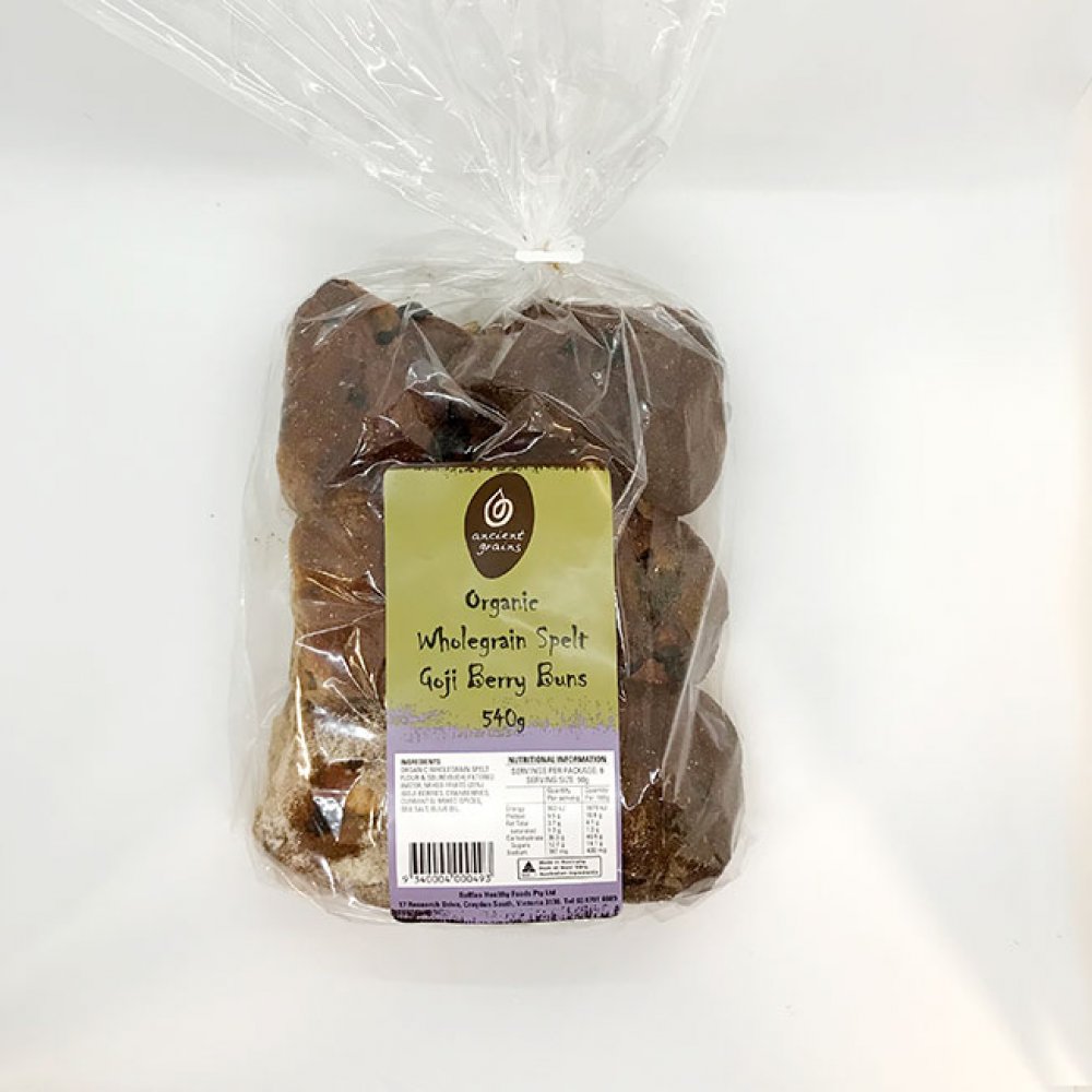 Ancient Grains Organic Spelt Goji Berry Buns 6 pack (540g)