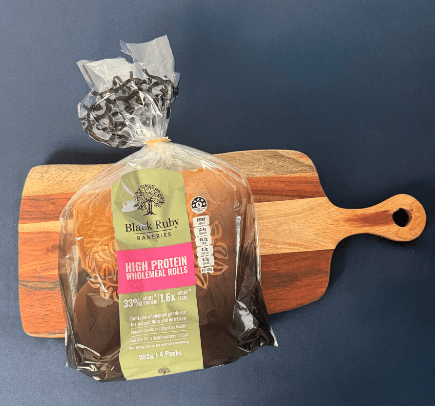 Black Ruby High Protein Wholemeal Rolls 352g