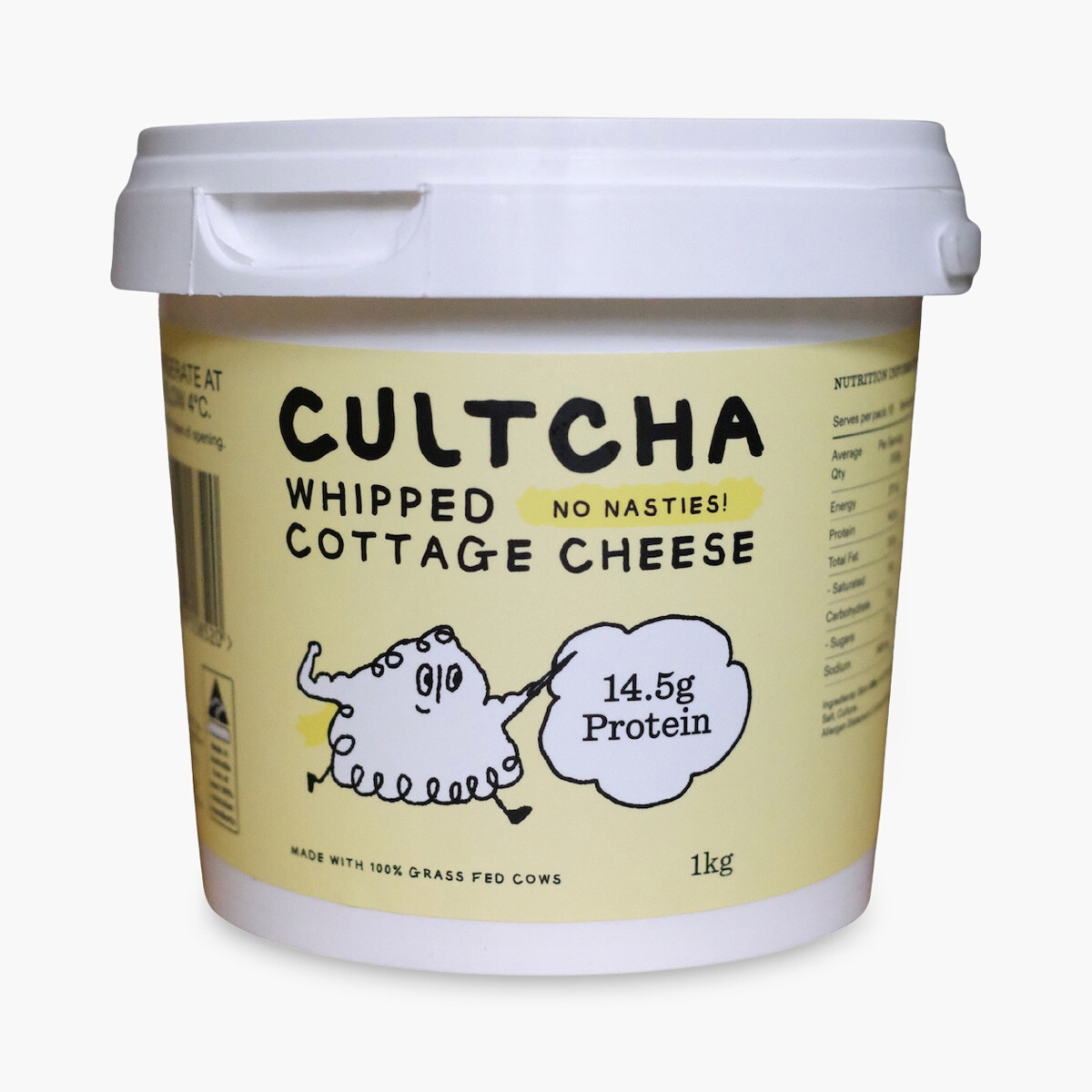 Cultcha Grassfed Whipped Cottage Cheese 1kg