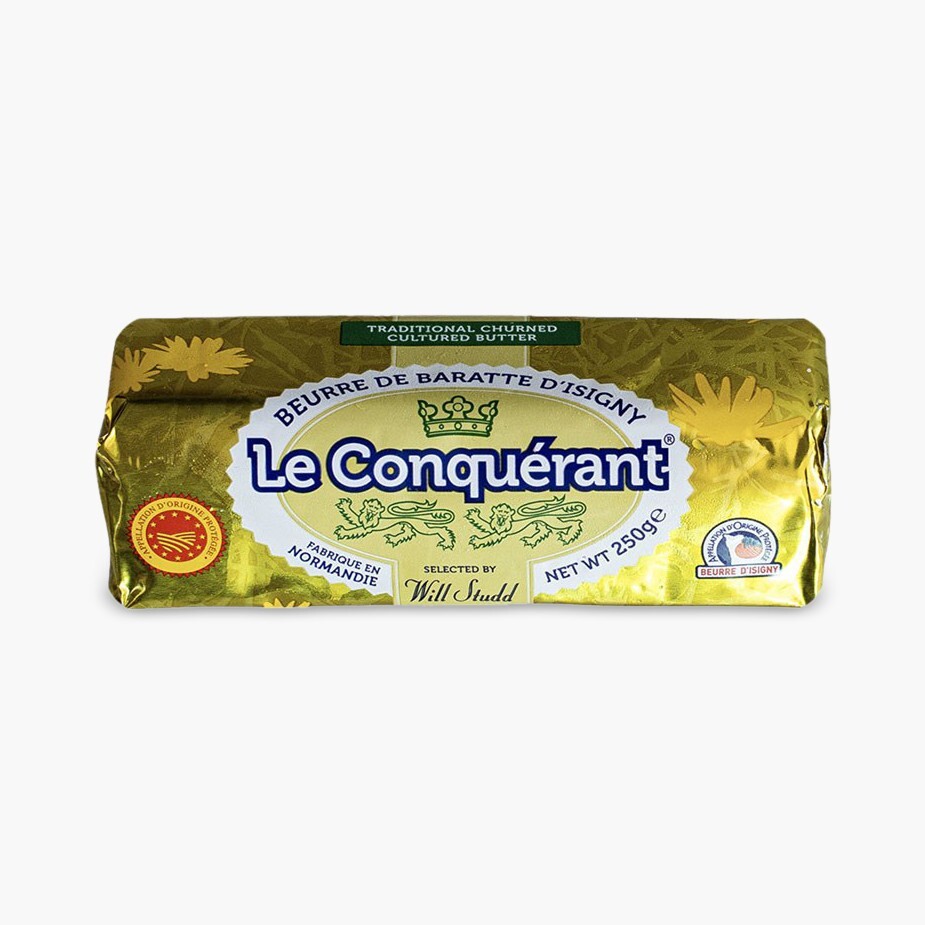 Le Conquerant French Cultured Unsalted AOP Butter 250g