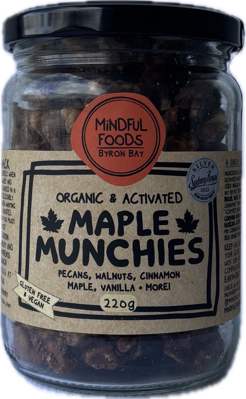 Mindful Foods Maple Munchies - Organic & Activated 220g