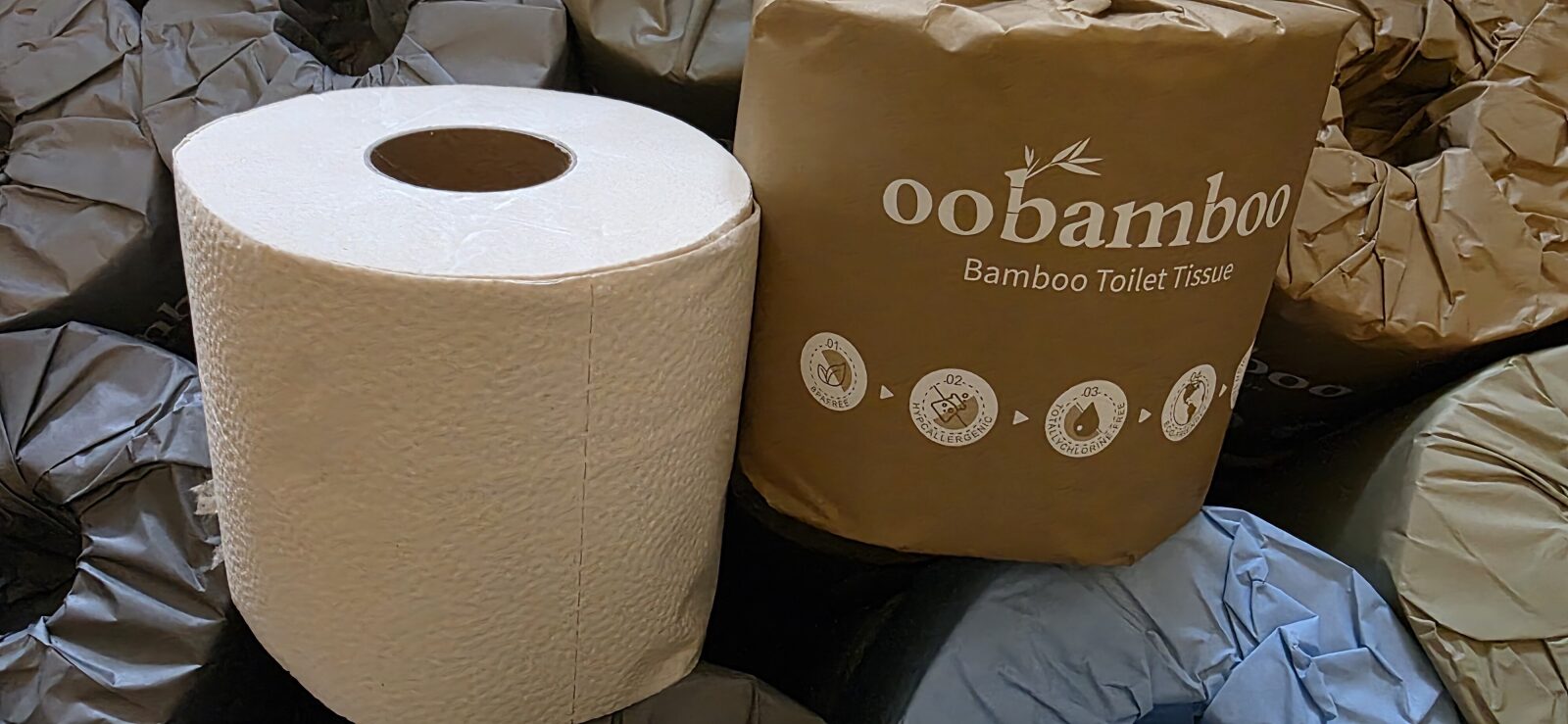 Oobamboo Unbleached Bamboo Toilet Paper 3 ply 300 sheets (1 Roll) 1roll, view 3 of 4
