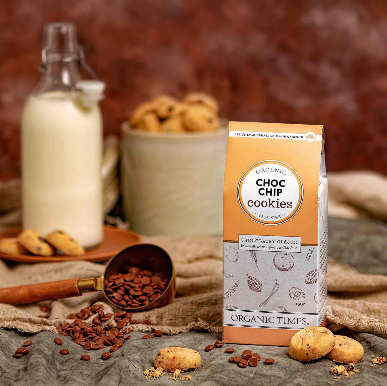 Organic Times Organic Cookies - Choc Chip 150g, view 4 of 4