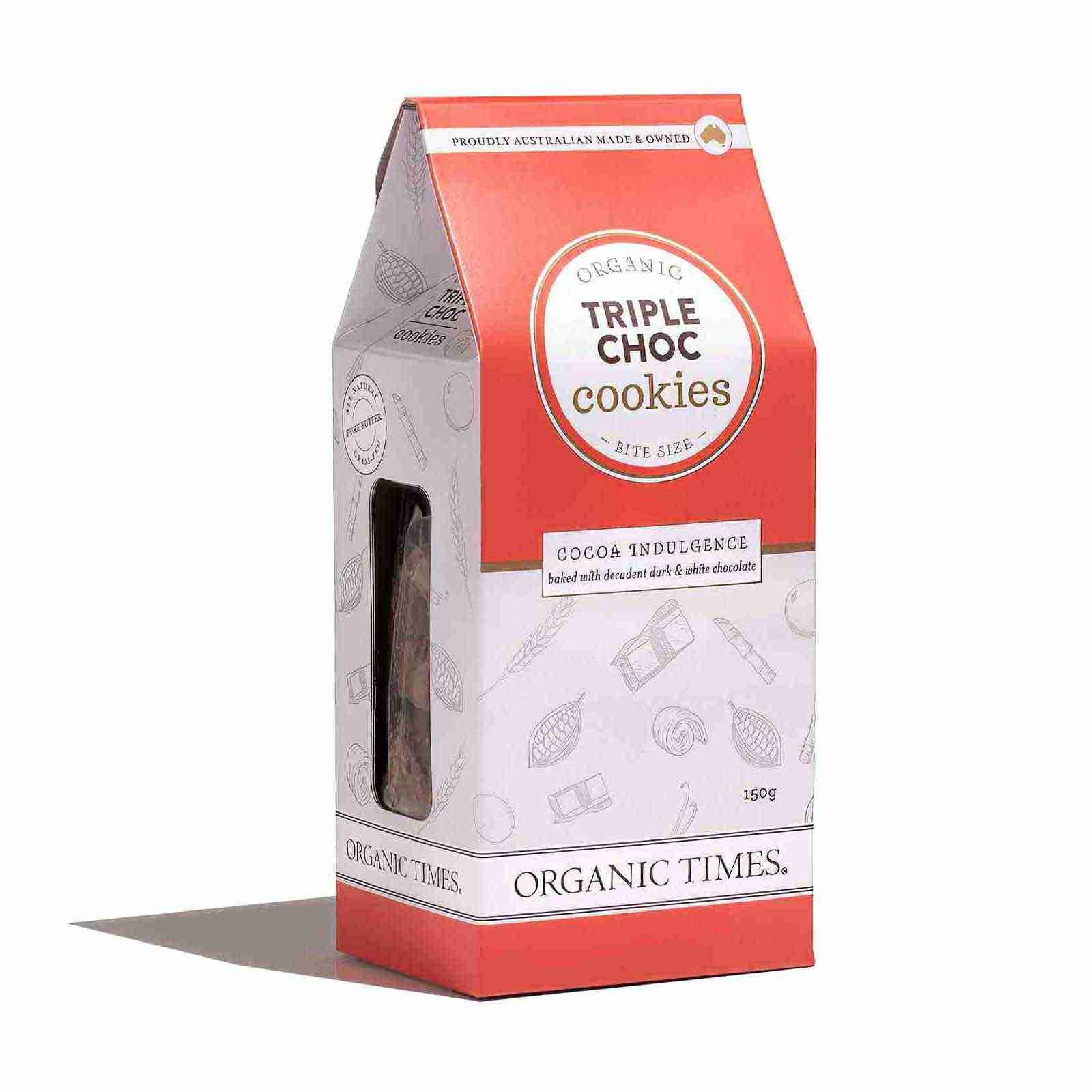 Organic Times Organic Cookies - Triple Choc 150g, view 2 of 3