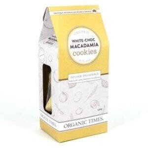 Organic Times Organic Cookies - White Choc Macadamia 150g