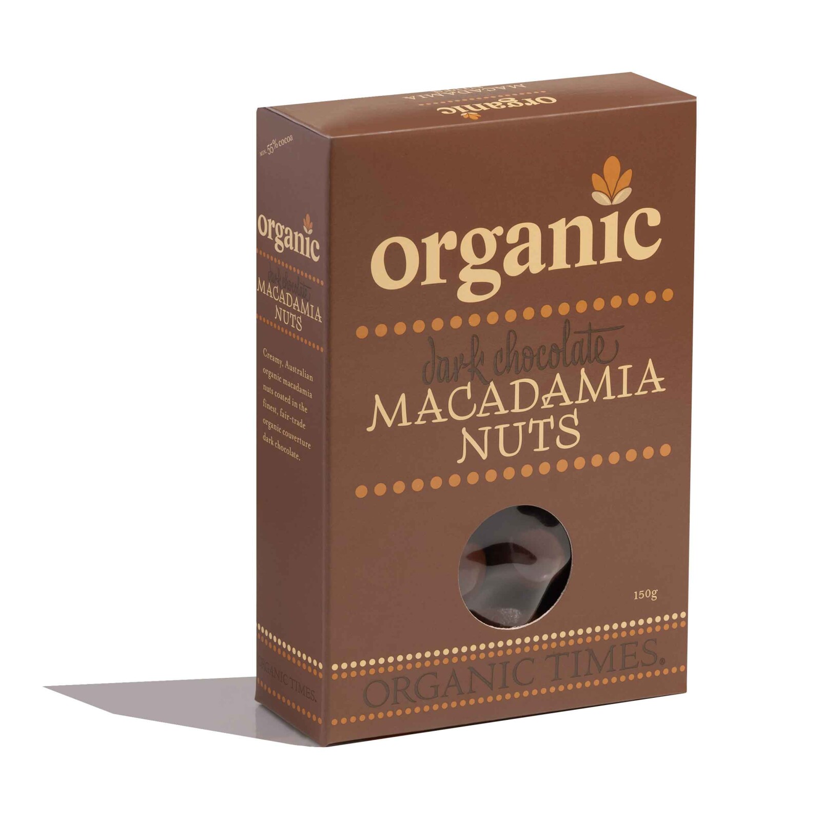 Organic Times Organic Dark Chocolate Macadamia 150g