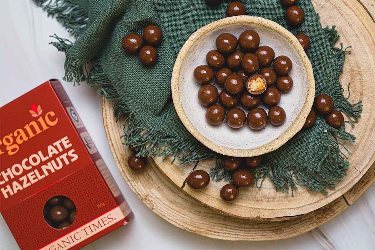 Organic Times Organic Milk Chocolate Hazelnut 150g, view 3 of 3