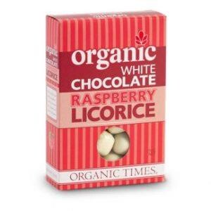 Organic Times Organic White Chocolate Raspberry Licorice
