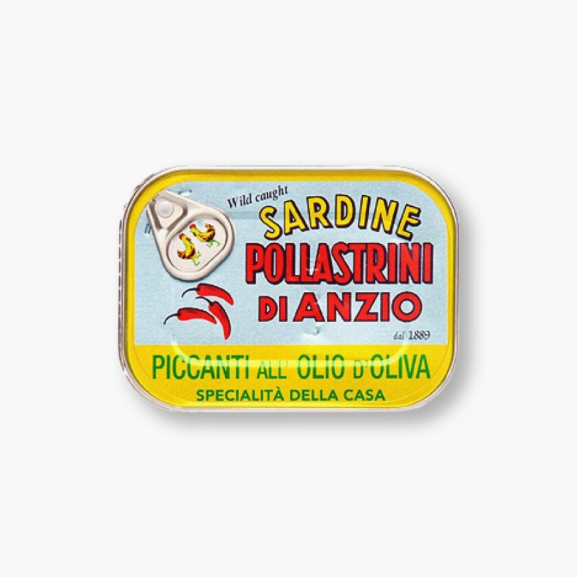 Pollastrini Sardines in Olive Oil and Chilli 100g