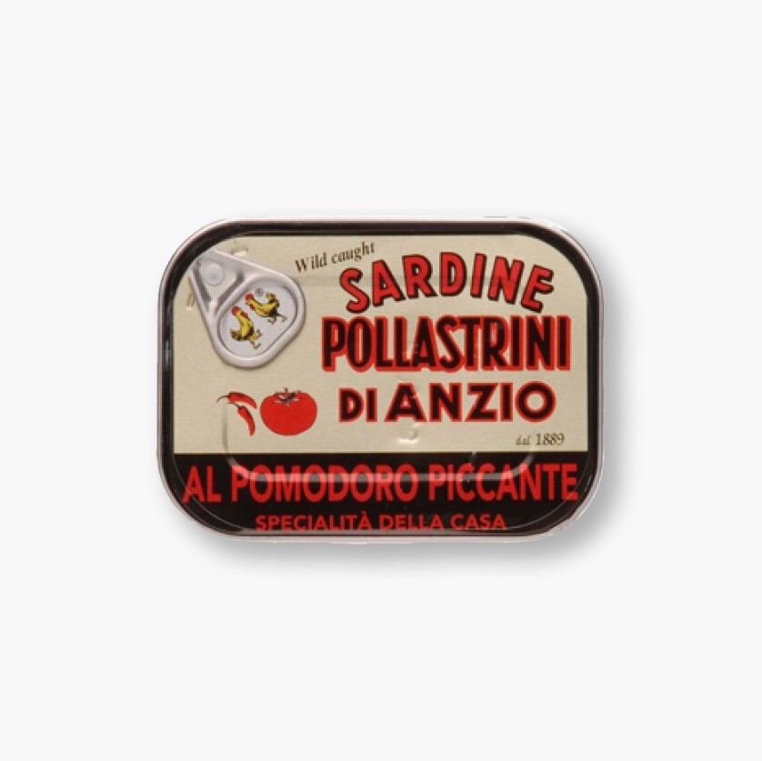Pollastrini Sardines in Olive Oil and Tomato Chilli 100g