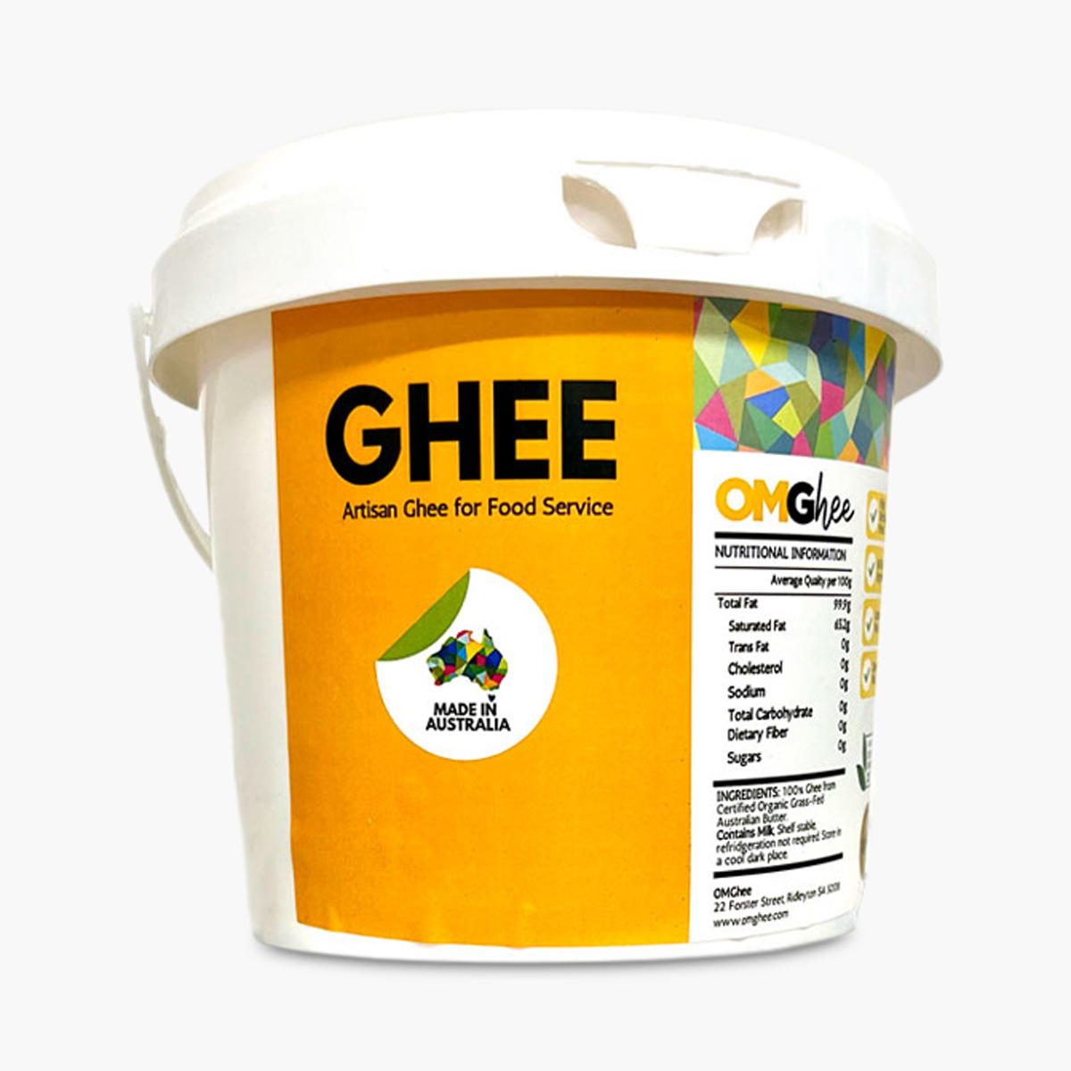 1kg Grass Fed Certified Organic Ghee Main Product Image