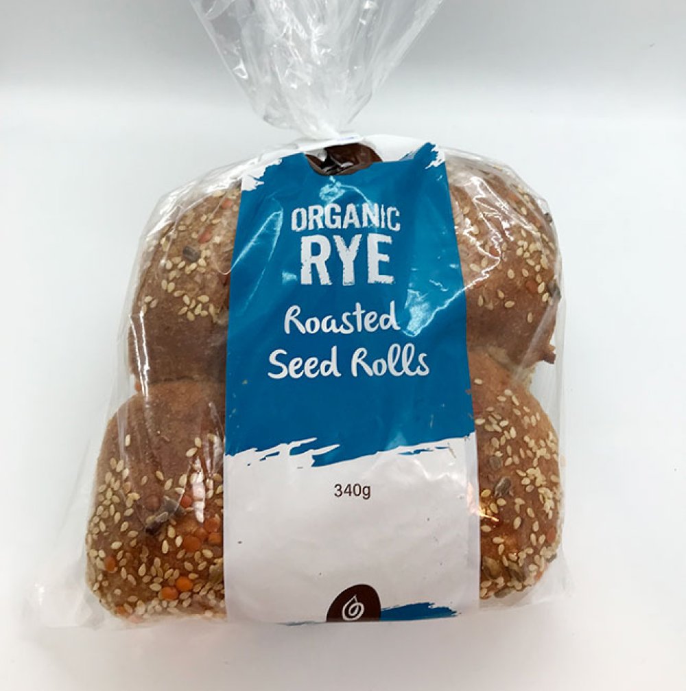 Organic Rye Roasted Seed Rolls (4 pack) (340g) Product Image 