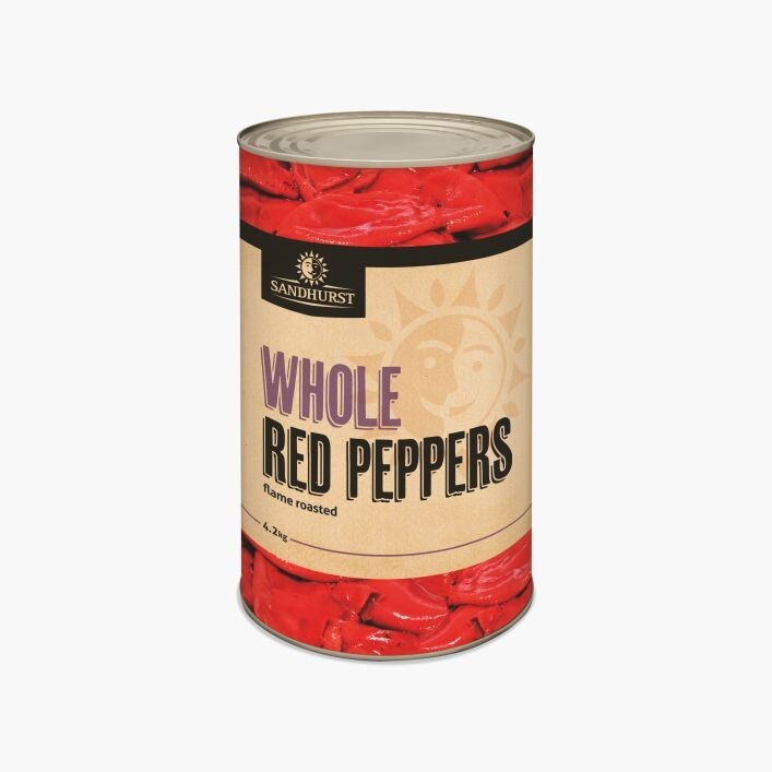 Sandhurst Capsicum Flame Roasted - Whole 4.4kg