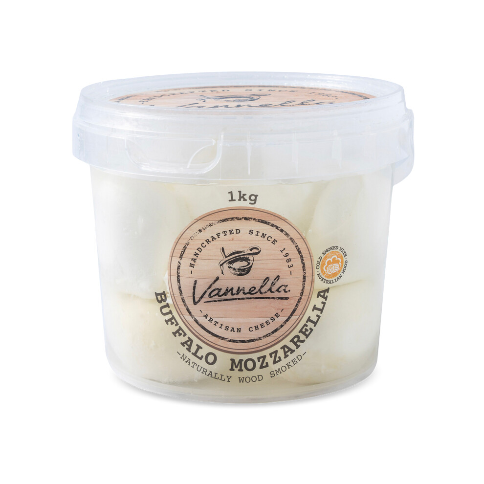 Vannella Cheese Wood Smoked Buffalo Mozzarella 10 x 100g (1kg)