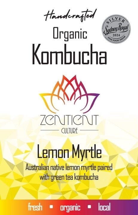 Zentient Culture Lemon Myrtle Certified Organic Kombucha (Requires Bottle or BYO) 1L